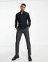 ONLY & SONS slim fit stretch poplin shirt in Black