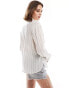 Фото #4 товара Mango stripe lightweight shirt in white