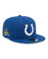 Фото #1 товара Men's Royal Indianapolis Colts Main Patch 59FIFTY Fitted Hat