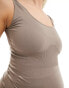 Mamalicious Maternity seamless vest top co-ord in taupe