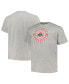 Фото #1 товара Men's Heather Gray Ohio State Buckeyes Big and Tall Circle Logo T-shirt