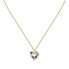Romantic gold-plated heart necklace Colori SAVY06