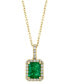 Brasilica by EFFY® Emerald (1-3/8 ct. t.w.) and Diamond (1/4 ct. t.w.) Pendant Necklace in 14k Gold or 14k White Gold, Created for Macy's