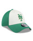 Фото #4 товара Men's White, Green New York Mets 2024 St. Patrick's Day 39THIRTY Flex Fit Hat
