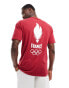 Фото #1 товара Le Coq Sportif – Equipe De France Paris 2024 Olympics – T-Shirt in Rio-Rot mit Rückenprint