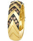 Chocolatier® Men's Chocolate Diamond Chevron Band (3/4 ct. t.w.) in 14k Gold