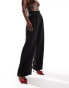 New Look wide leg pull on trousers in black