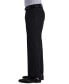 J.M. Men's 4-Way Stretch Diamond-Weave Classic Fit Flat Front Performance Dress Pant