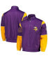 ფოტო #1 პროდუქტის Men's Purple Distressed Minnesota Vikings 1992 Sideline Full-Zip Jacket