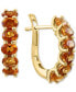 ფოტო #1 პროდუქტის EFFY® Citrine Oval Hoop Earrings (1-3/4 ct. t.w.) in 14k Gold