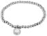 Steel ball bracelet with double-sided pendant