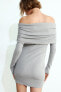 Фото #6 товара Платье ZARA с открытыми плечами и металлической нитью