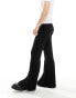 Фото #1 товара ASOS DESIGN smart skinny flared trousers with pleated hem in black