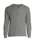 Фото #1 товара Men's Long Sleeve Comfort-First Thermal Waffle Henley T-Shirt