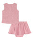 Baby Girls Slub Jersey Ribbed Top and Skort, 2 Piece Set