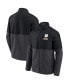 Men's Black, Heathered Charcoal Notre Dame Fighting Irish Durable Raglan Full-Zip Jacket