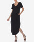 Фото #1 товара Women's Short Sleeve V-Neck Maxi Dress