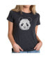 ფოტო #1 პროდუქტის Women's Premium Word Art T-Shirt - Panda Face