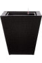 Фото #3 товара Плетеный горшок DMC Products Vista Square Resin Wicker Planter Black 22-Inch