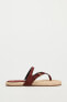 Фото #1 товара Кожаные сандалии с пряжкой ZARA