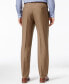 ფოტო #2 პროდუქტის Men's Texture Weave Classic Fit Pleated Hidden Expandable Waistband Dress Pants