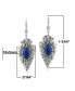 ფოტო #2 პროდუქტის Fritz Casuse Sterling Silver Arrowhead and Lapis Lazuli Gemstone Lever Back Earrings