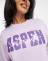 Threadbare Ski printed sweater in lilac