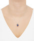 ფოტო #2 პროდუქტის Lab Grown Sapphire (8-1/10 ct. t.w.) & Lab Grown Diamond 18" Pendant Necklace in 14k White Gold (Also in Ruby & Emerald)