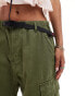 Gramicci cotton twill long line cargo short in khaki