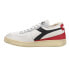 Фото #3 товара Diadora Mi Basket Row Cut Lace Up Mens White Sneakers Casual Shoes 176282-C9595