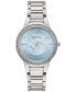 ფოტო #1 პროდუქტის Women's Classic Crystal Stainless Steel Bracelet Watch 32mm