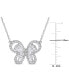 ფოტო #4 პროდუქტის Lab-Grown Moissanite Butterfly 18" Pendant Necklace (1-3/4 ct. t.w.) in Sterling Silver