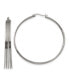 ფოტო #1 პროდუქტის Stainless Steel Polished Wire Hoop Earrings