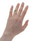 ფოტო #2 პროდუქტის Lab-grown Emerald and Lab-Grown White Sapphire Ring in 14K Gold Over Sterling Silver