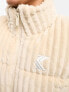 Фото #5 товара Karl Kani retro cropped puffer jacket in beige corduroy