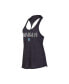 Фото #1 товара Women's Heather Charcoal Charlotte FC Radiant Twist Back Scoop Neck Tank Top