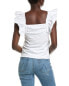 Nation Ltd Misty Open Back Ruffle Tank Women's White L