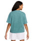 ფოტო #2 პროდუქტის Women's Sportswear Cotton Crewneck Short-Sleeve T-Shirt