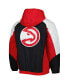 Men's Red Atlanta Hawks Body Check Raglan Hoodie Half-Zip Jacket