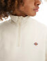 Dickies oakport 1/4 zip fleece sweatshirt in stone XS - фото #2