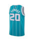 Men's and Women's Nike Gordon Hayward Teal Charlotte Hornets Swingman Jersey - Icon Edition Голубой, S - фото #4