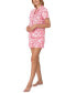 Фото #3 товара Women's 2-Pc. Notched-Collar Shortie Pajamas Set