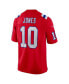 Фото #4 товара Men's Mac Jones Red New England Patriots Alternate Game Jersey