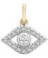 ფოტო #1 პროდუქტის Diamond Evil Eye Charm Pendant (1/20 ct. t.w.) in 10k Gold, Created for Macy's