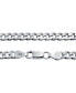 ფოტო #2 პროდუქტის Men's Solid 6MM Diamond Cut .925 Sterling Silver Miami Cuban Curb Chain Necklace For Men s Women 18 Inch