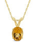Фото #1 товара Macy's citrine Pendant Necklace (1-1/5 ct.t.w) in 14K Yellow Gold