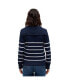 ფოტო #2 პროდუქტის Women's Nara Half-Zip Stripe Sweater