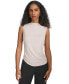 ფოტო #1 პროდუქტის Women's High-Neck Ruched-Side Sleeveless Top