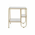 Side table DKD Home Decor Golden Metal MDF White (50 x 40 x 55,5 cm)
