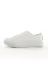 Фото #3 товара AllSaints Milla leather chunky sole trainers in white